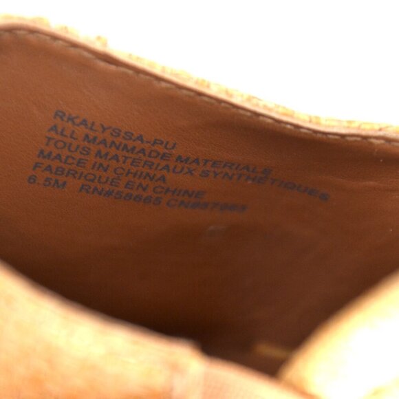 Nordstrom Rack Alyssa Chunky Heel Woven Platform Sandals Golden Tan Women's 6.5 - Picture 9 of 9